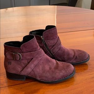 Born Pink Suede Booties, 8.5